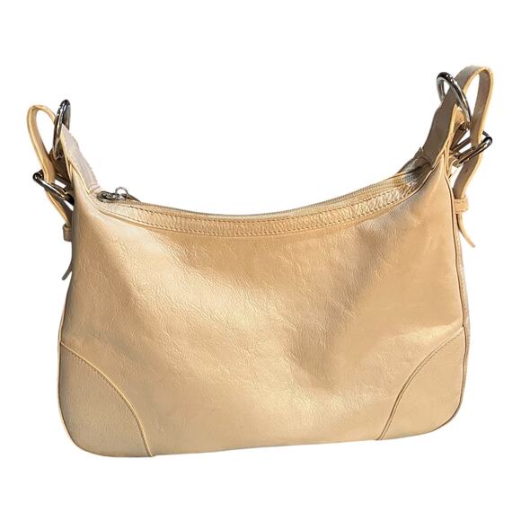 Vintage DR Pelletterie Firenze Handbag Shoulder Tote Italian Leather Bone White - Picture 7 of 11